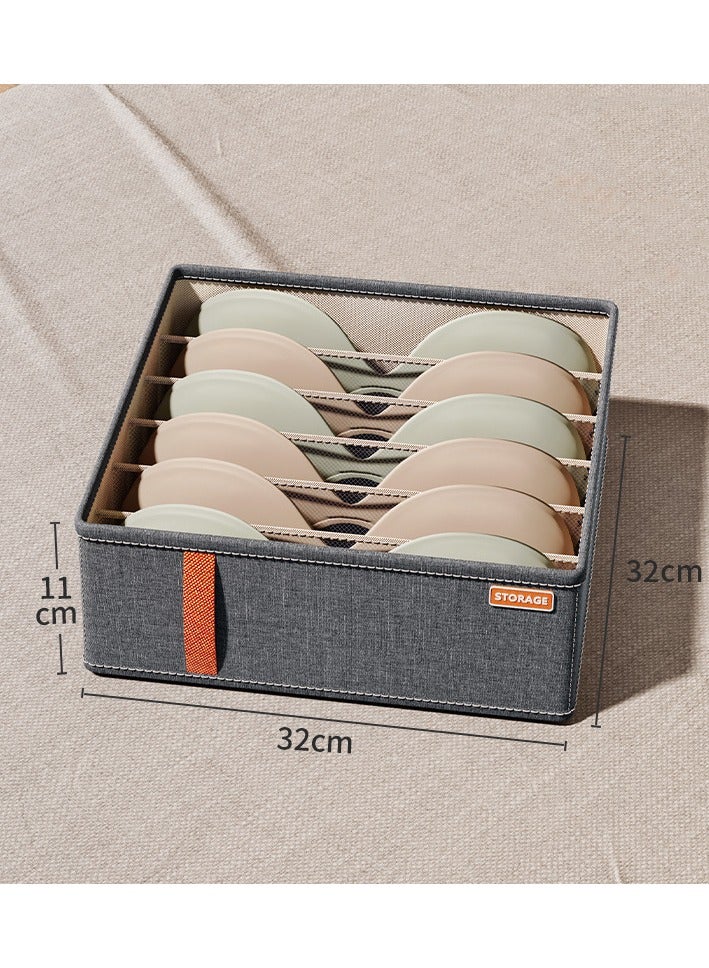 CityRiya-Long Wardrobe Clothes Organizer Storage Box Dividers Foldable Underwear Storage Bin Divider for Socks Bra Underwear Organizer Divider Cabinet Closet Cloth Drawer Storage Organizers Boxes  - Image 3