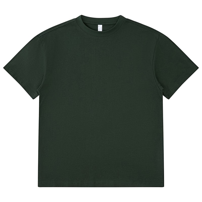 275g Heavyweight FOG Earth Tone Oversized Drop Shoulder Tee dark green