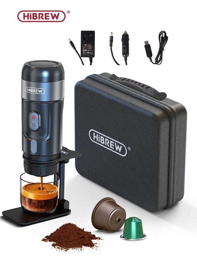 HiBREW HiBREW Portable Coffee Machine for Car & Home,DC12V Expresso Coffee Maker Fit Nexpresso Dolce Pod Capsule Coffee Powder H4A  - Image 1