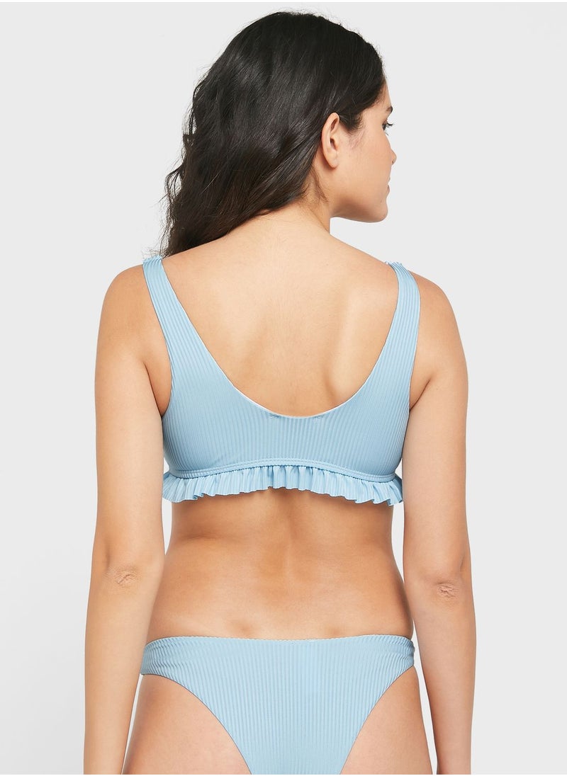 Ginger - Ruffle Hem Crop Bikini Set - Image 1