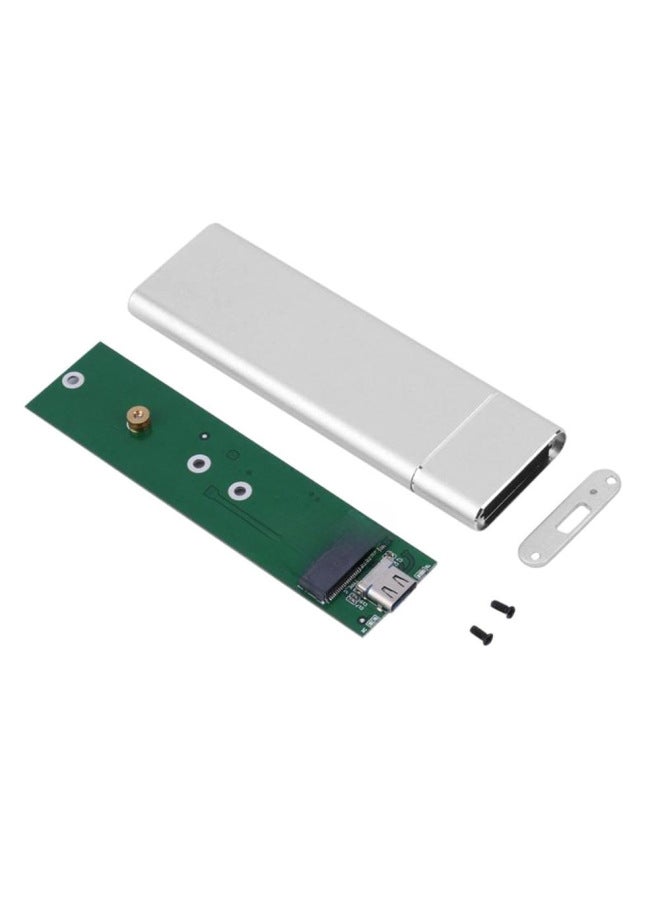 M.2 Hard Disk Box Supports NVMe Protocol SSD To USB3.1 Solid Metal Type-c High-speed External State-Color:Black NVME NGFF Dual  - Image 3
