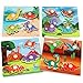 Slotic Wooden Peg Puzzles for Toddlers 13 Kids Educational Preschool Peg Puzzle Toy Ages 24 Set of 4 Dinosaur Toddler Puzzles Ideal Gift for Ages 1 2 3 4 Boys and Girls - Image 3