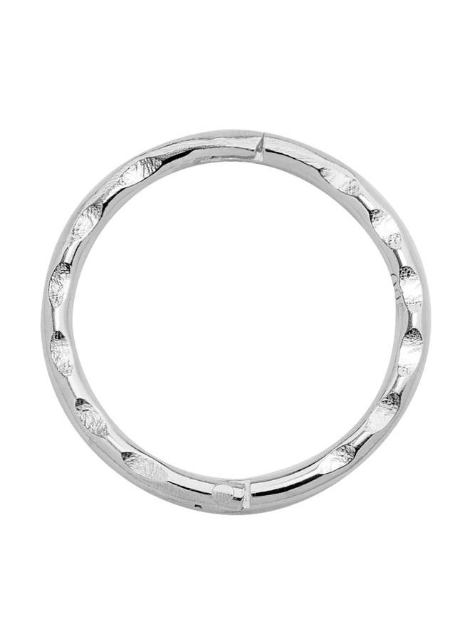 365 Sleepers - (10mm) 925 Solid Sterling Silver Australian Made Faceted Hinged Sleeper Earrings Nose Lip Septum Tragus Hoop Segment Ring Nickel Free Hypoallergenic - Image 1