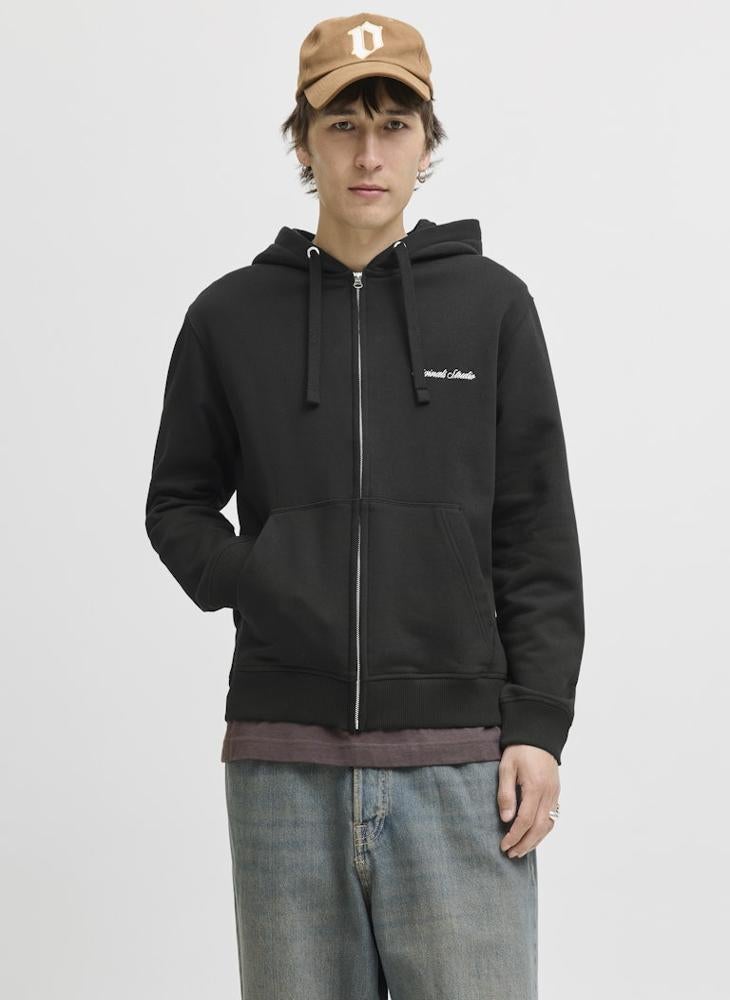 JACK & JONES Logo Zip Through Hoodie - Image 1