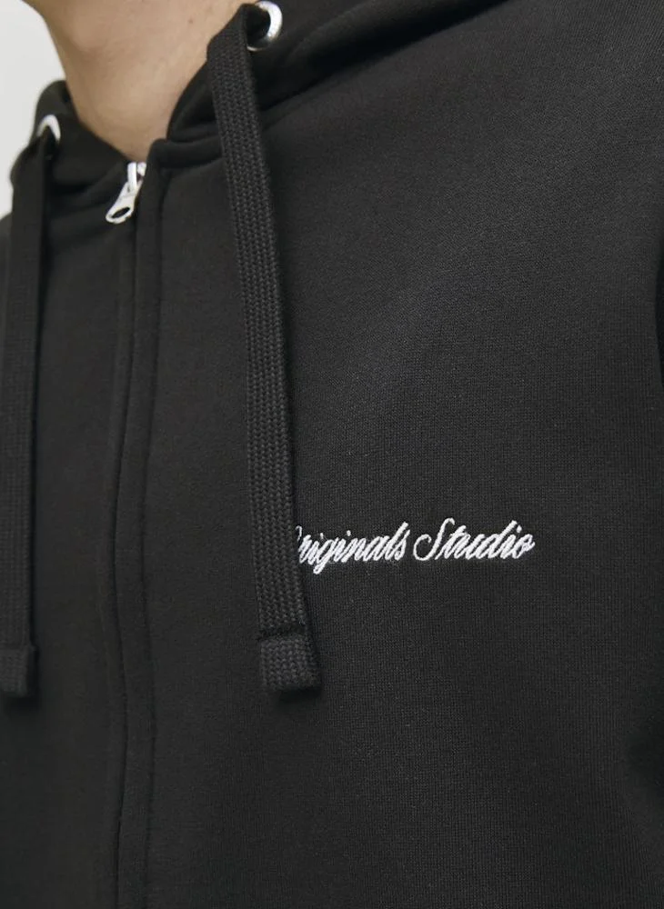 JACK & JONES Logo Zip Through Hoodie