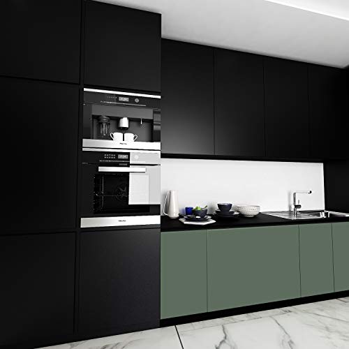 Livelynine 158x197 Removable Black Wallpaper for Bedroom Peel and Stick Kitchen Cabinet Contact Paper Waterproof Desk Covering Self Adhesive Vinyl Wrap Renter Friendly Wall Paper for Bathroom - Image 3