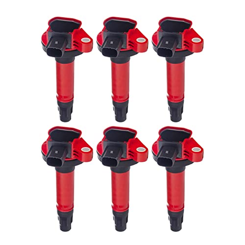 TRQ Ignition Coil Set 6 Piece Performance Compatible with 11-23 Ford 13-19 Lincoln - Image 1