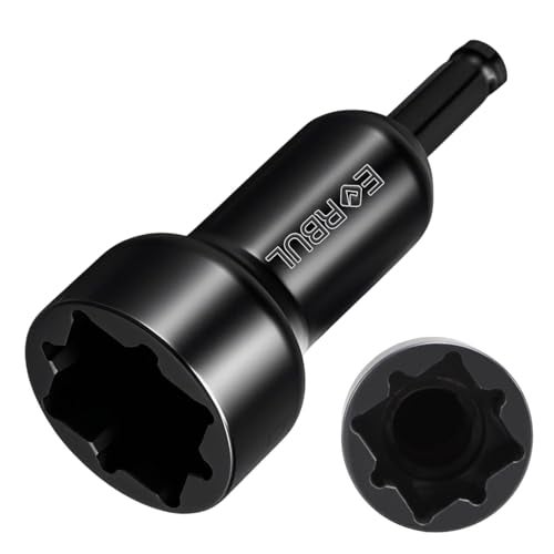 EVRBUL Upgraded Impact Drill Bit Socket Wrench 2in1 Square Nut Remover 4Point Impact Adapter Socket for 1 Inch and 118 Inch Square Nuts - Image 1