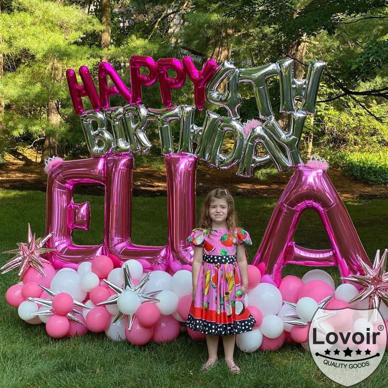 Lovoir 40 Inch Large Hot Pink Letter E Balloons Big Size Jumbo Mylar Foil Helium Balloon for Birthday Party Celebration Decorations Alphabet Hot Pink E - Image 4