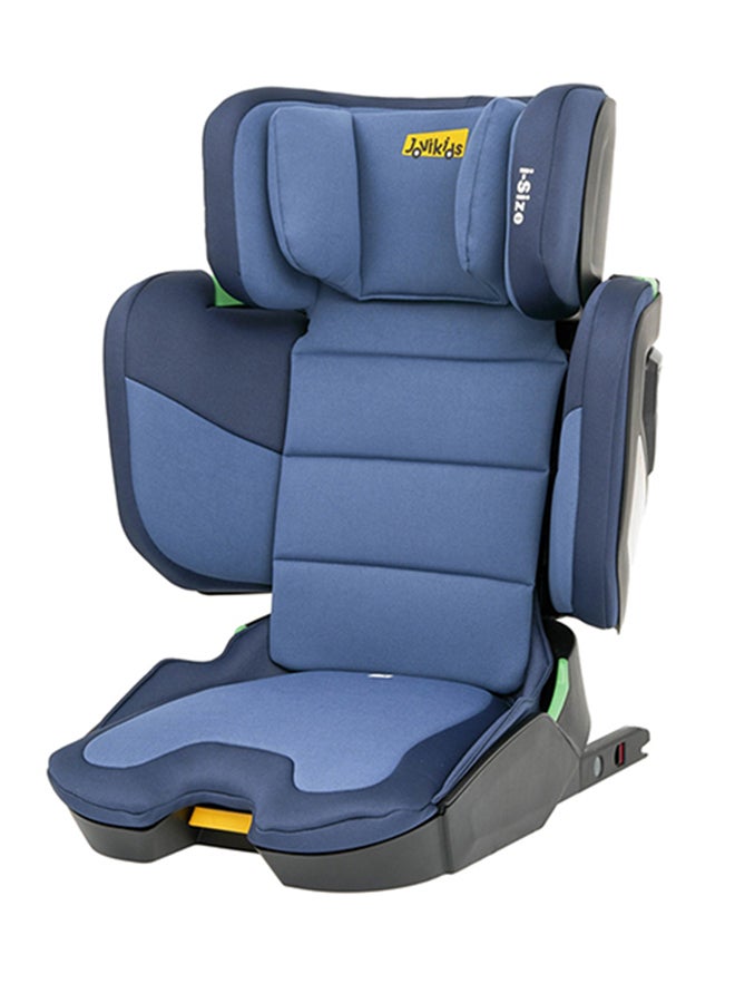 جوفيكيدز Jovikids Rober i-Size Booster Seat with ISOFIX, Suitable for Kids 100-150cm (Approx. 3 to 12 Years), Adjustbale Height and Width, Cabin Size Portable Car Seat, Compact & Folding, ECE R129, Blue - Image 2