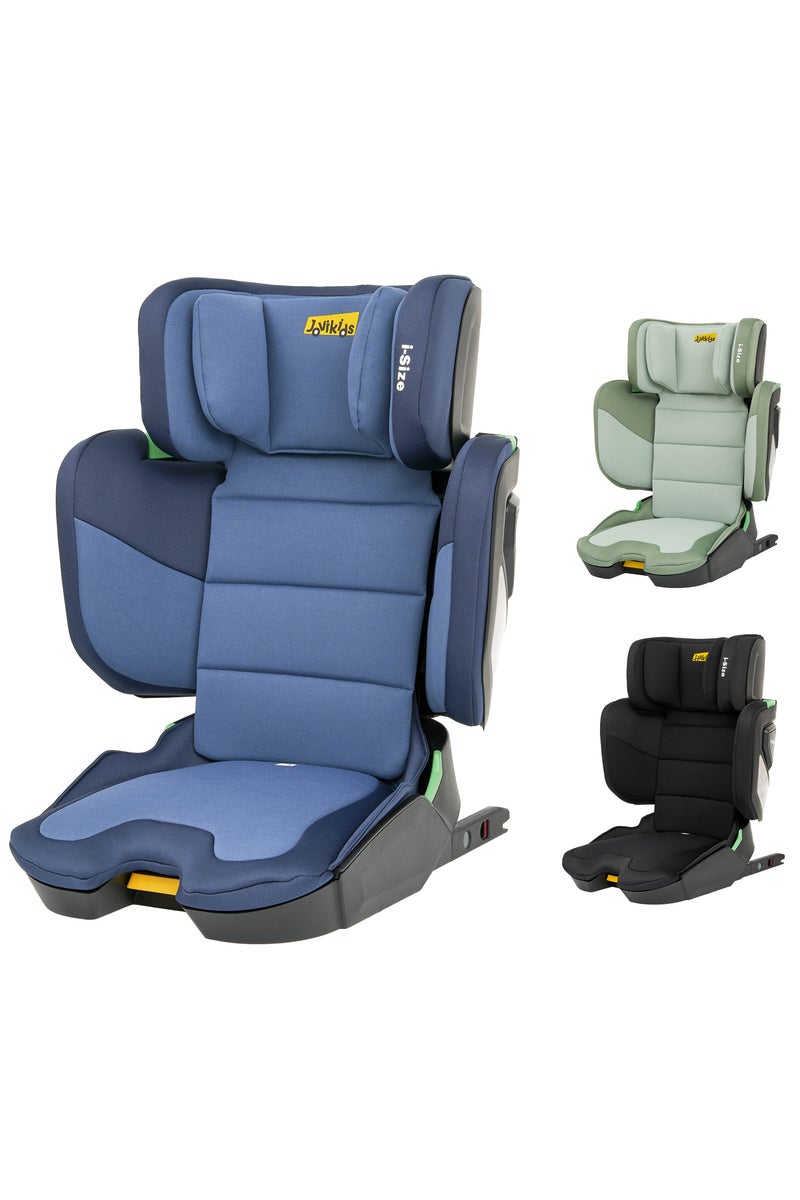 جوفيكيدز Jovikids Rober i-Size Booster Seat with ISOFIX, Suitable for Kids 100-150cm (Approx. 3 to 12 Years), Adjustbale Height and Width, Cabin Size Portable Car Seat, Compact & Folding, ECE R129, Blue - Image 1