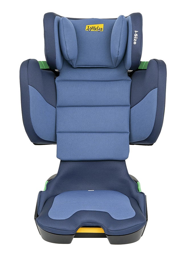 جوفيكيدز Jovikids Rober i-Size Booster Seat with ISOFIX, Suitable for Kids 100-150cm (Approx. 3 to 12 Years), Adjustbale Height and Width, Cabin Size Portable Car Seat, Compact & Folding, ECE R129, Blue - Image 3