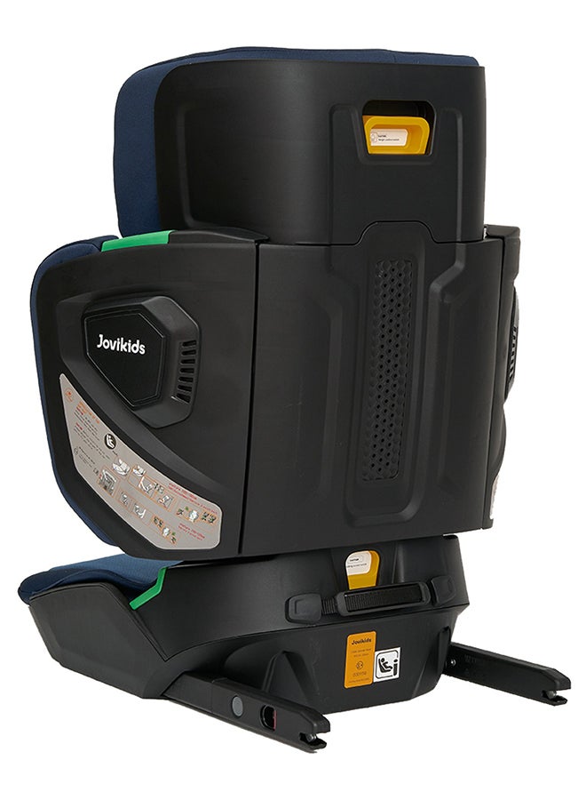 جوفيكيدز Jovikids Rober i-Size Booster Seat with ISOFIX, Suitable for Kids 100-150cm (Approx. 3 to 12 Years), Adjustbale Height and Width, Cabin Size Portable Car Seat, Compact & Folding, ECE R129, Blue - Image 4