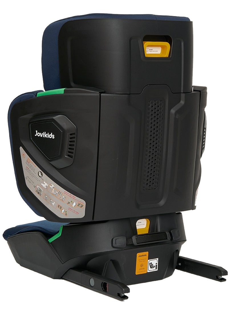 Jovikids - Cabin Size Portable Rober i-Size Booster Seat With ISOFIX, 100 - 150 CM (Approx. 3 To 12 Years), Adjustbale Height And Width, ECE R129, Blue - Image 1