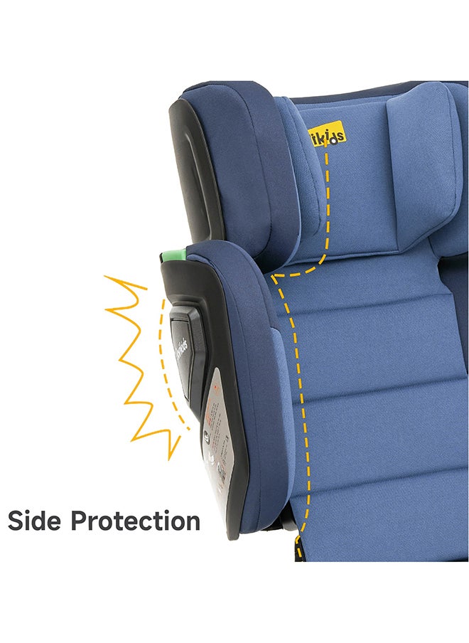 Jovikids - Cabin Size Portable Rober i-Size Booster Seat With ISOFIX, 100 - 150 CM (Approx. 3 To 12 Years), Adjustbale Height And Width, ECE R129, Blue - Image 1