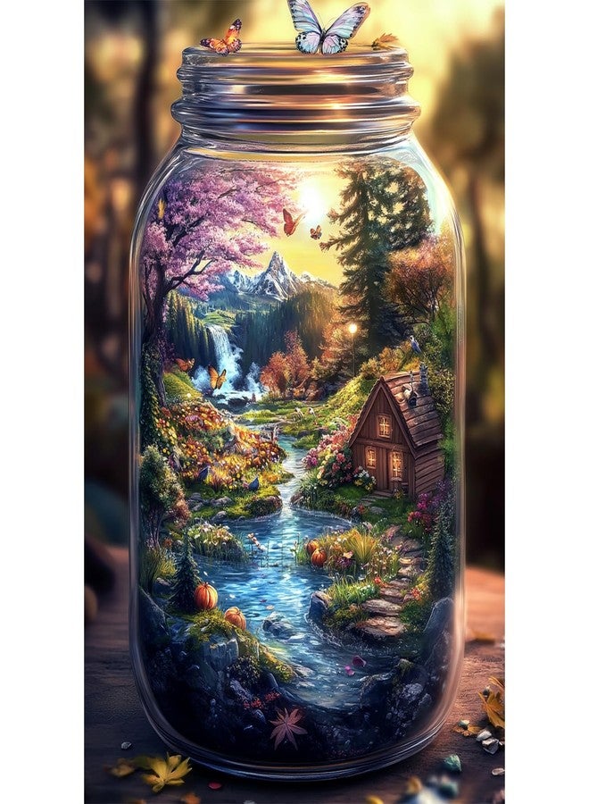 Yunlus Jigsaw Puzzles for Adults 1000 Pieces Impossible Hard Difficult Challenging Puzzles for Adults 1000pc Puzzles World in Bottle Nature's Dream Jigsaw Puzzle 1000 Pieces 28 x 20 inch - Image 1