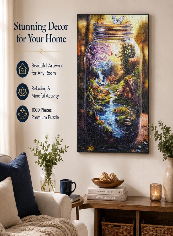 Yunlus Jigsaw Puzzles for Adults 1000 Pieces Impossible Hard Difficult Challenging Puzzles for Adults 1000pc Puzzles World in Bottle Nature's Dream Jigsaw Puzzle 1000 Pieces 28 x 20 inch - Image 3