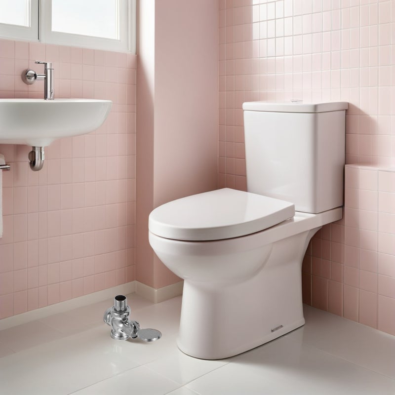 🚽 مجموعة استبدال صمام دواسة قدم للحمام مع صمام تدفق موفر للمياه وسهلة التركيب - Image 3