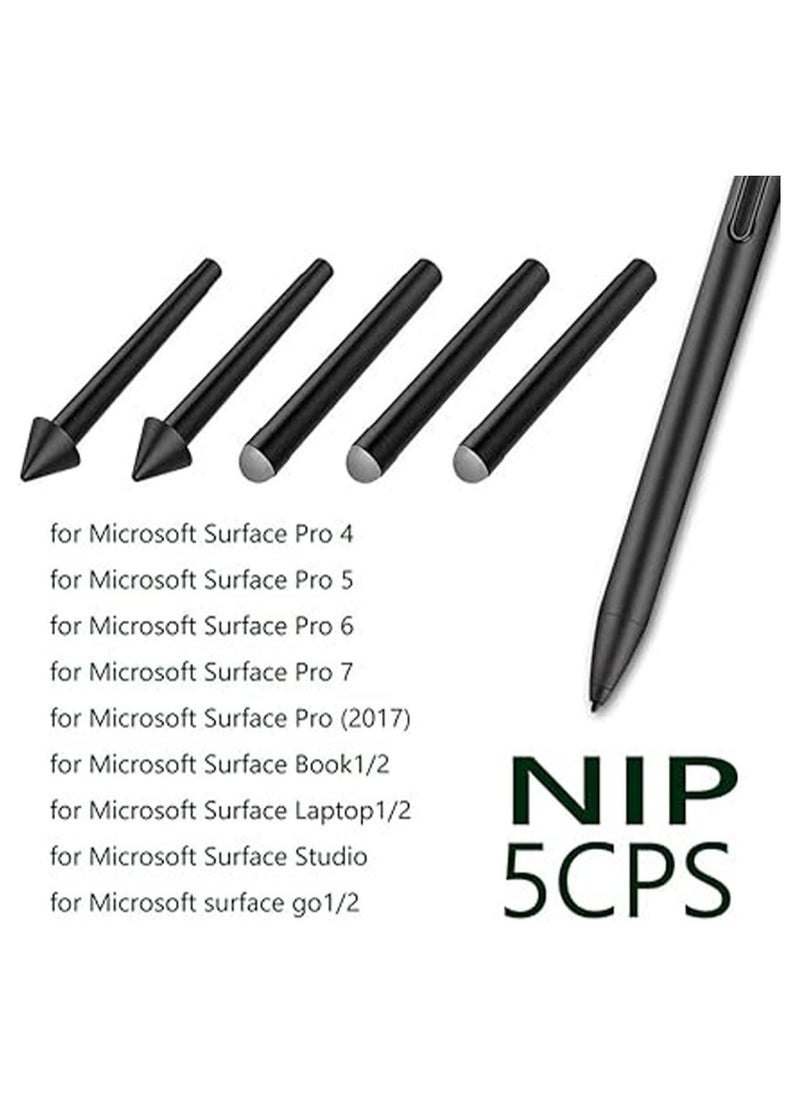 5Pcs Original Stylus Pen Tips for Microsoft Surface Pro 7/6/5/4/Book/Studio/Go,Replacement Touch Stylus Nibs