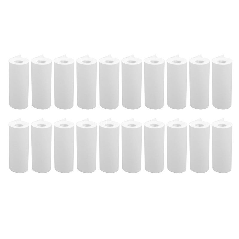 Thermal Paper Rolls 57x25mm 20-Roll Pack Thick Strong Refill Set - Glossy Clear Print Easy Replace Mini Printer Paper for Cash Registers Thermal Printers Kid Cameras Label Machines - Image 1