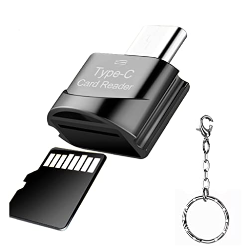 Verilux قارئ بطاقة micro SD من Verilux® Mini Type C مع سلسلة مفاتيح USB C إلى micro SD SDHC SDXC OTG متوافق مع أجهزة الكمبيوتر المحمولة و MacBook و Samsung Galaxy Note 20 S20 - Image 1