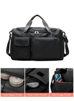 roaiss Large Capacity Gym Sacks Waterproof Duffel Bag for Women Men Travel Sports Yoga Overnight Bag with Shoes Compartment  - Image 4