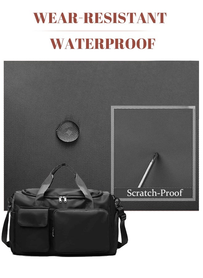 roaiss - Large Capacity Gym Sacks Waterproof Duffel Bag for Women Men Travel Sports Yoga Overnight Bag with Shoes Compartment - Image 1