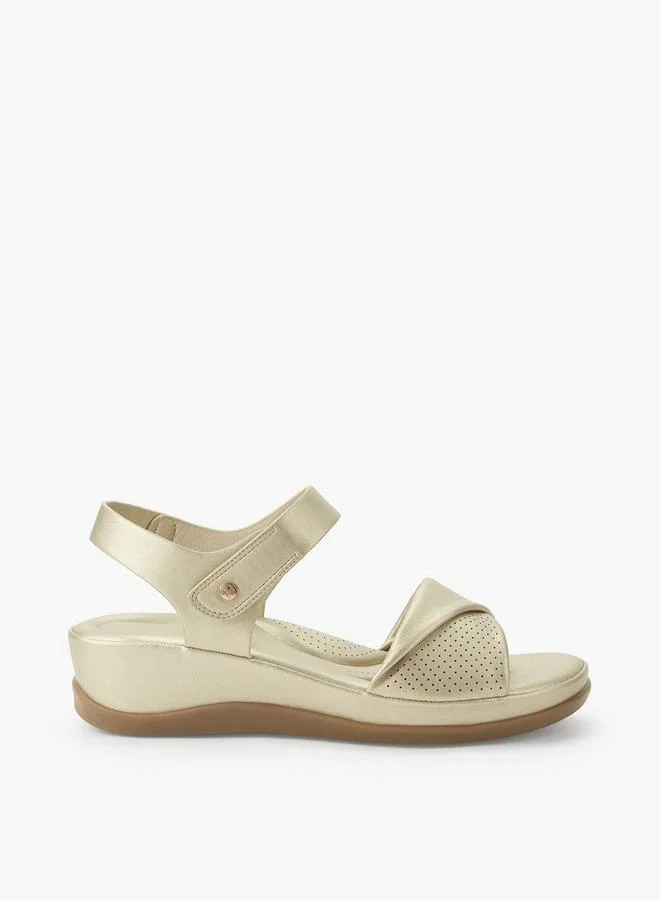 Flora Bella By Shoexpress GOLD Women Back Strap Strap Sandals for Women | Best Price UAE