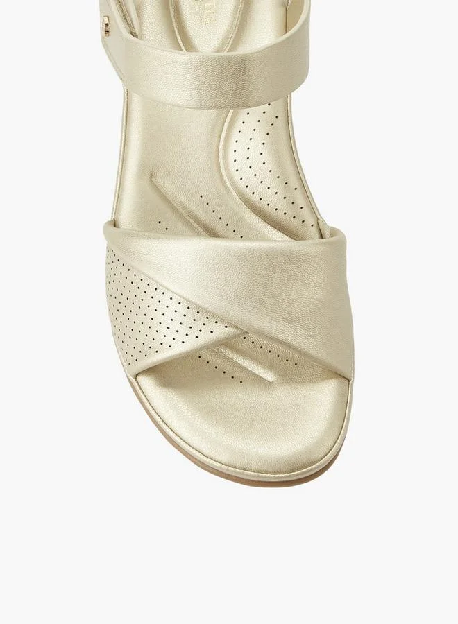 Flora Bella By Shoexpress GOLD Women Back Strap Strap Sandals for Women | Best Price UAE