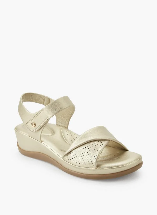Flora Bella By Shoexpress GOLD Women Back Strap Strap Sandals for Women | Best Price UAE
