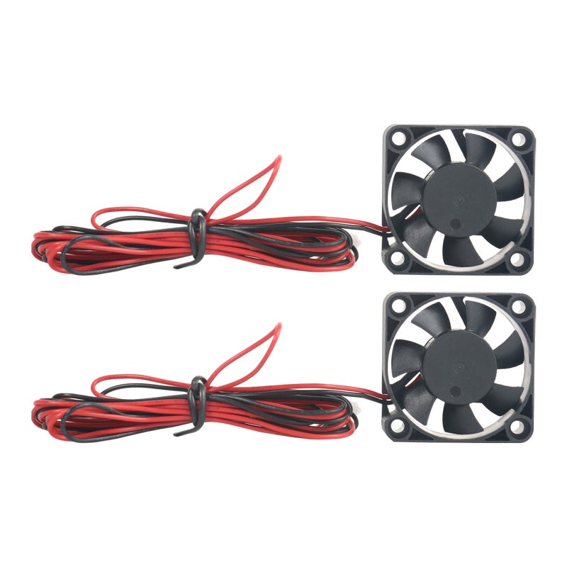3D Printer Cooling Fan 2pcs 40*40*10mm Black Sleeve Bearing - High-efficiency Heat Dissipation DC 24V Brushless Cooling Fan for Ender-3/Ender-3 Pro 3D Printer Extruder - Image 1