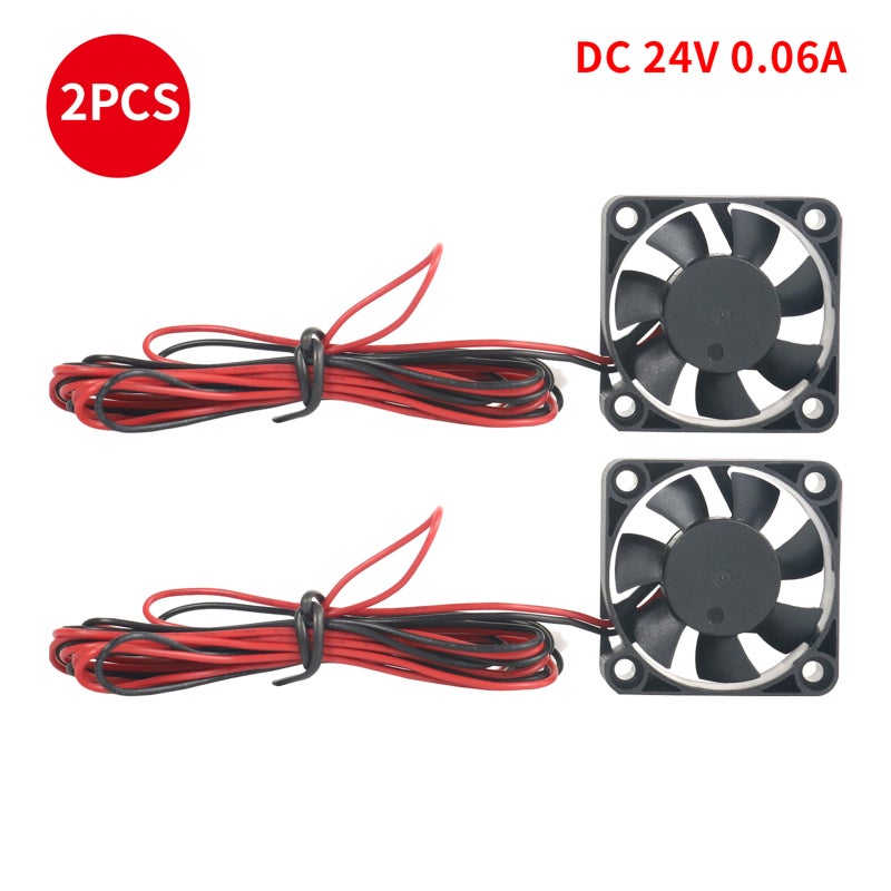 3D Printer Cooling Fan 2pcs 40*40*10mm Black Sleeve Bearing - High-efficiency Heat Dissipation DC 24V Brushless Cooling Fan for Ender-3/Ender-3 Pro 3D Printer Extruder - Image 5