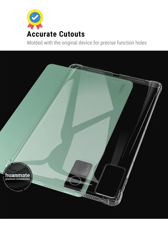 huanmate Xiaomi Redmi Pad SE Shock Proof Case Cover - Ultra Clear, Durable & Accurate Cut-outs - Scratch, Dust & Smudge Protection - Clear Silicon Back Cover for Xiaomi Redmi Pad SE - Image 5