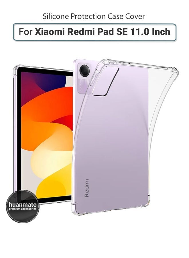 huanmate Xiaomi Redmi Pad SE Shock Proof Case Cover - Ultra Clear, Durable & Accurate Cut-outs - Scratch, Dust & Smudge Protection - Clear Silicon Back Cover for Xiaomi Redmi Pad SE - Image 1