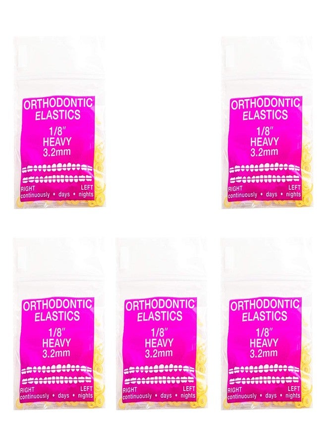 چاي ام يو أربطة تقويم الأسنان من JMU، 1/8 بوصة، وزن ثقيل 6.5 أونصة، عبوة من 500 رباط مطاطي داخل الفم، أربطة مطاطية للأسنان مصنوعة من اللاتكس، صنع في الولايات المتحدة الأمريكية - Image 1