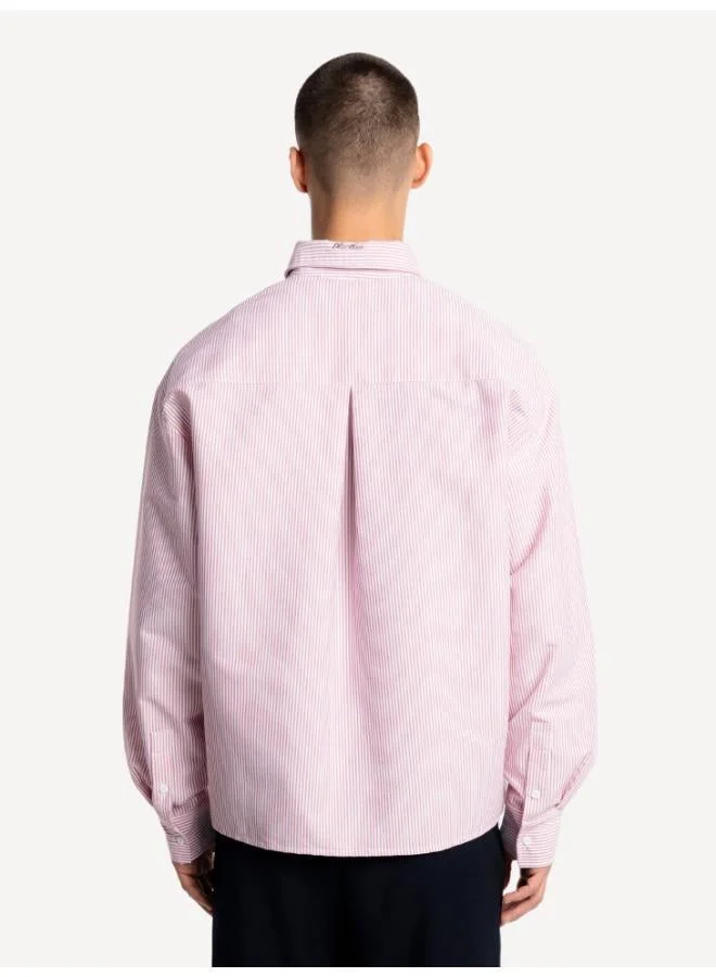 أنوذر كوتون لاب  قميص بأكمام طويلة مخطط