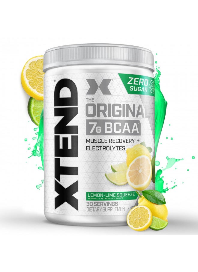 SCIVATION XTEND Original BCAA Powder Lemon Lime Squeeze | Sugar Free Post Workout Muscle Recovery Drink with Amino Acids | 7g BCAAs for Men & Women | 30 Servings  - Image 1