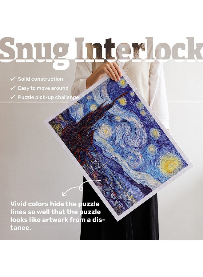 Jigsaw Puzzles 500 Piece For Adults Vincent Van Gogh The Starry Night, June 1889 Easy Storage Snug Interlocking Plastic Puzzle No Glue Required 【H1758】 - Image 5