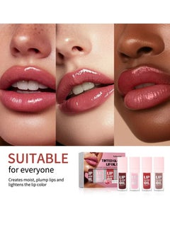 4Pcs Tinted Glow Lip Oil Set Moisturizing Hydrating Nourishing Lip Makeup Glow Lip Oil Set Moist Plump Lips and Lightens Lip Color Fade Lip Lines Lip Tint Four Flavors Gloss 4 x 8.3 - pzsku/Z1165ED6EDAAAC4E4B545Z/45/_/1739453462/ec2cfa65-0442-40a6-8434-85548e441ad0