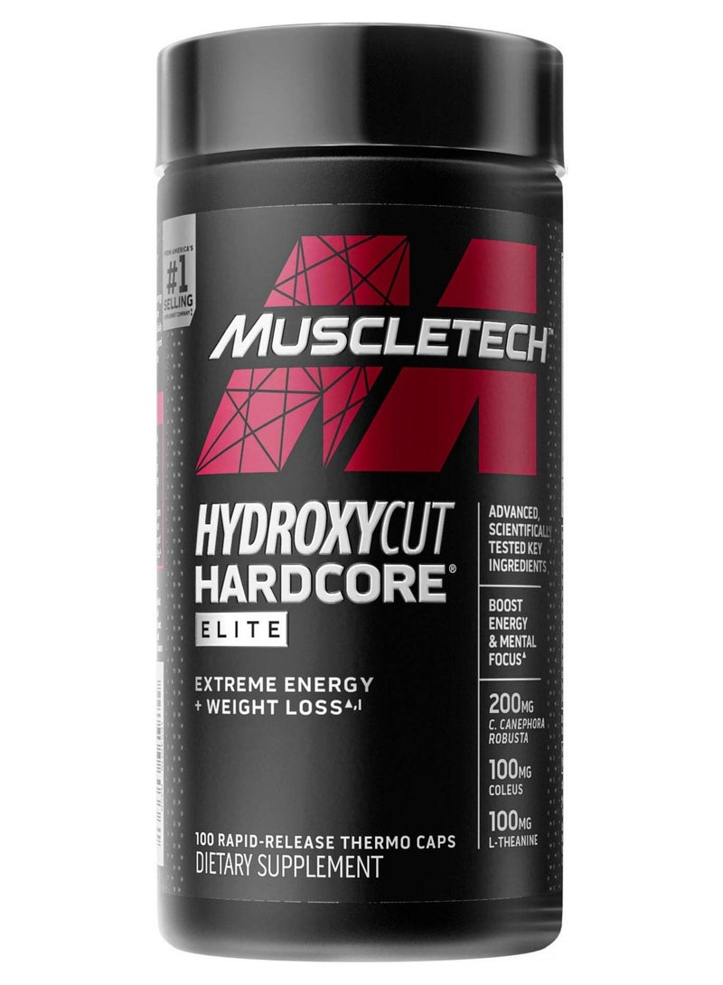 ماسل تيك Hydroxycut Hardcore Elite 100 كبسولة حرارية سريعة الإصدار - Image 1