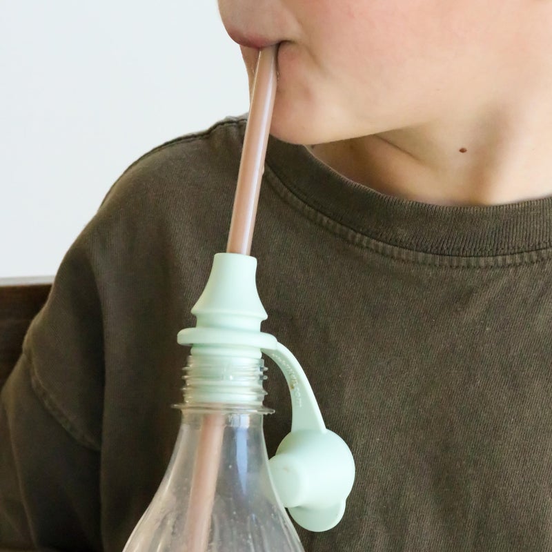 Kiddikap - Water Bottle Spout Adapter for Kids, Babies, & Adults - 3-Pack Set, 98% Leak-Proof, No-Spill Design, BPA-Free, Reusable, & Easy-to-Use, (Sage, Sand & Peach) - 4mm Slit - Image 4