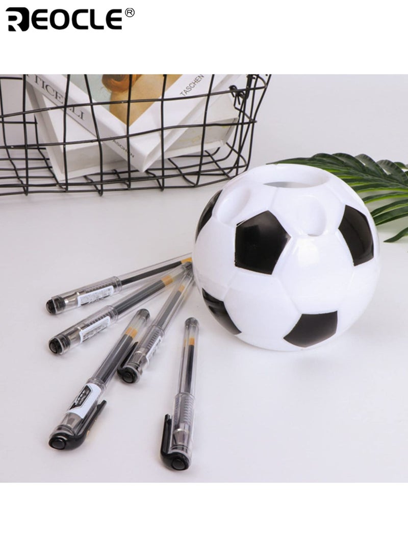 REOCLE Cartoon Football Shape Pen Holder Multifunctional Office Desk Storage Rack Portable and Easy to Install Durable PP Plastic Suitable for Home Desk Organization - Image 4