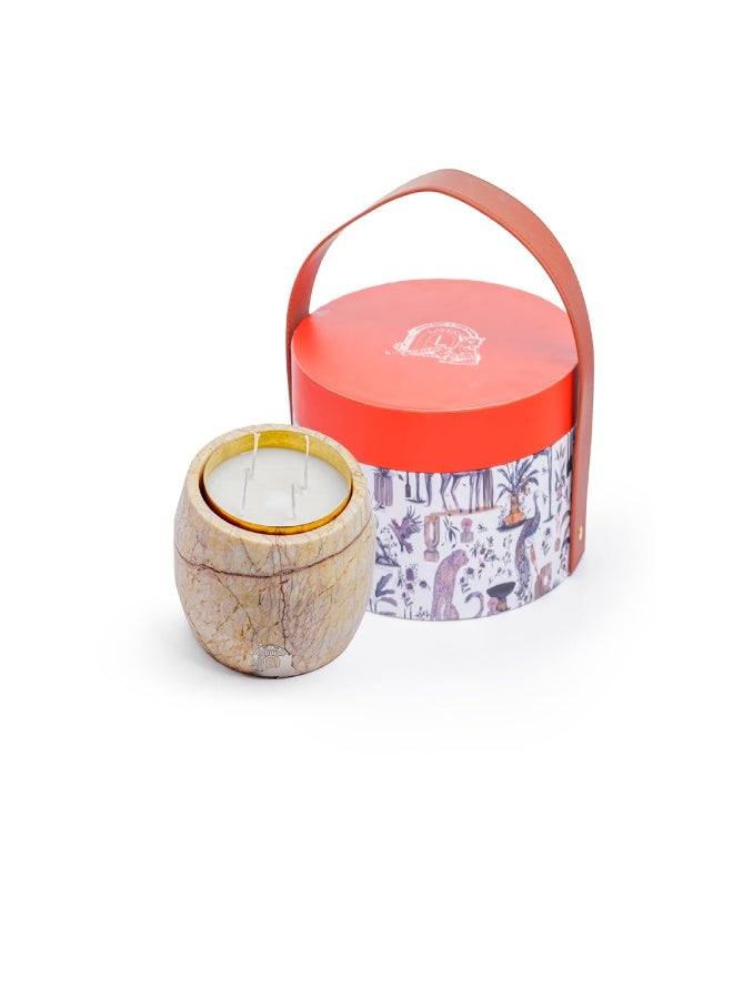 Layers Stela (Sofitel) Natural Marble Candle Holder – Multi-Use Bowl with Golden Candle and Accessories - Image 4