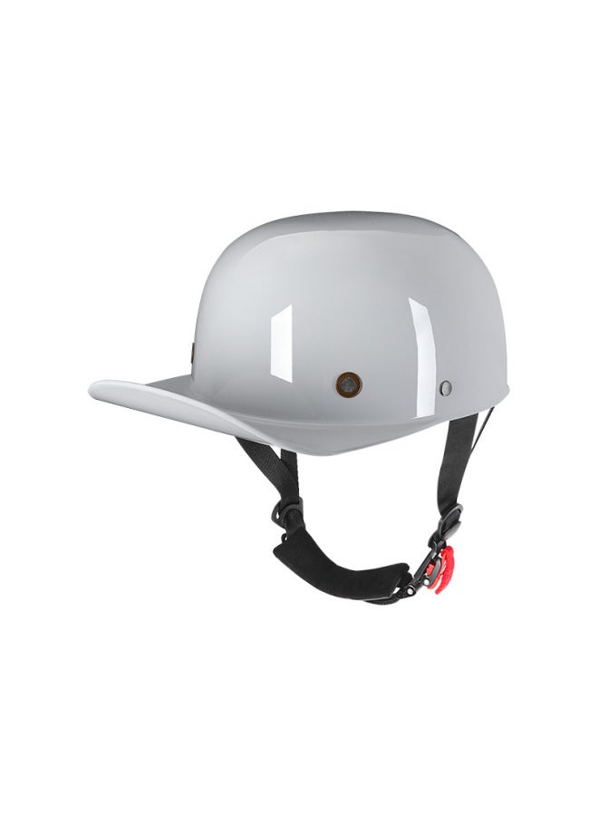 318 Bright White Baseball Cap High-end Personalized Fashion Helmet Cool Button