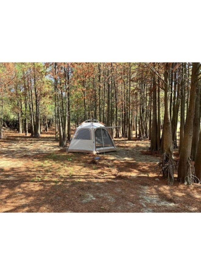 Generic - 4-7 People Hexagonal Tent Camping Tent, 270 * 240CM Large Instant Camp Tent, Solid Automatic Tent for Beach Hiking Park Dessert Camping - Image 1