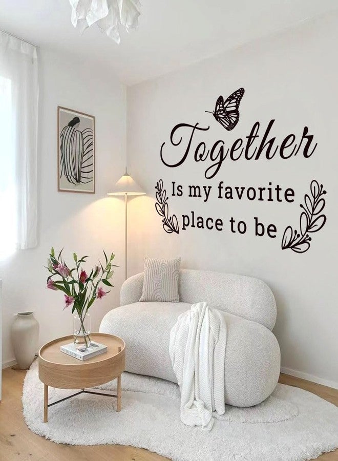 Datesno Family Vinyl Wall Decor Stickers This is Us, Together, Home, Family Scripture Quote Wall Decals, Butterfly Decal Inspirational Quotes Sticker Set for Home Office Decor(Black) - Image 5