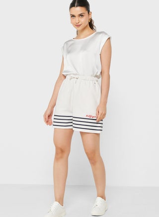 Striped High Waist Shorts