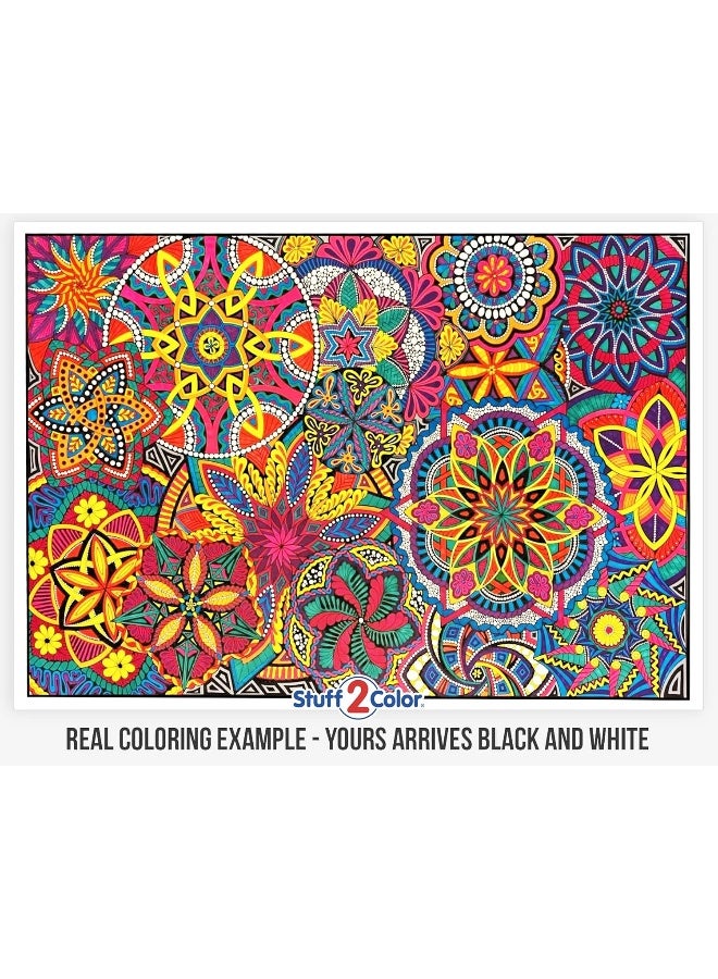 Stuff2Color Mandala Madness - Giant Wall Size Coloring Poster - Image 5