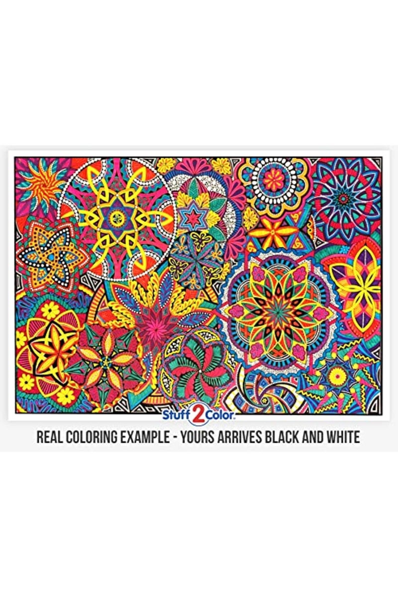 Stuff2Color Mandala Madness - Giant Wall Size Coloring Poster - Image 4