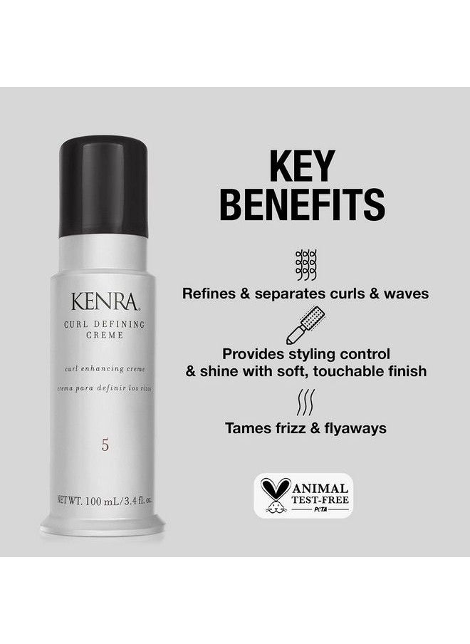 Kenra Professional Kenra Curl Defining Crème 5 | Texture Enhancing Styler | Tames Frizz & Flyaways | Refines And Seperates Curls & Waves | Helps Resist Humidity | Medium To Coarse Hair | 3.4 Fl. Oz  - Image 4